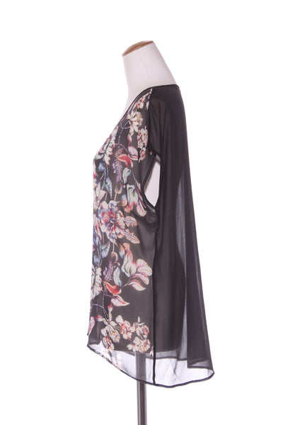 STORM - Floral print silk chiffon top! 14