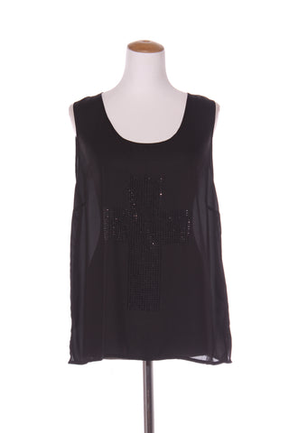 DEMOCRACY - Cross embellished chiffon tank! 14