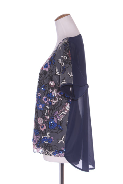 AUGUSTINE - Embroidered + sequin panel top! 12
