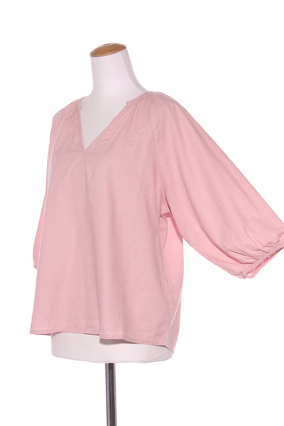SASS - Linen puff sleeve top - Blush! 14