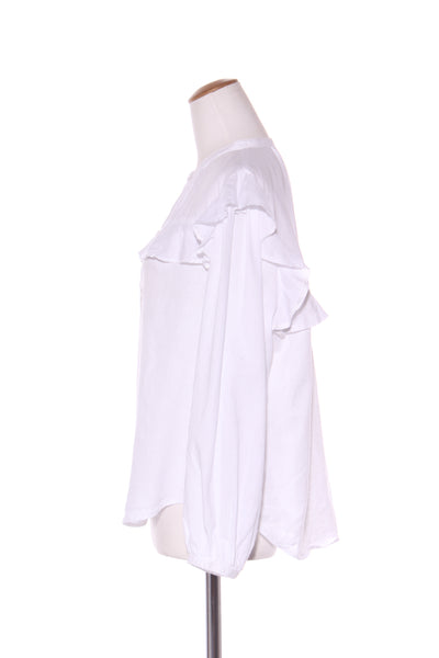 H&M - Ruffle detail linen button front blouse! 14