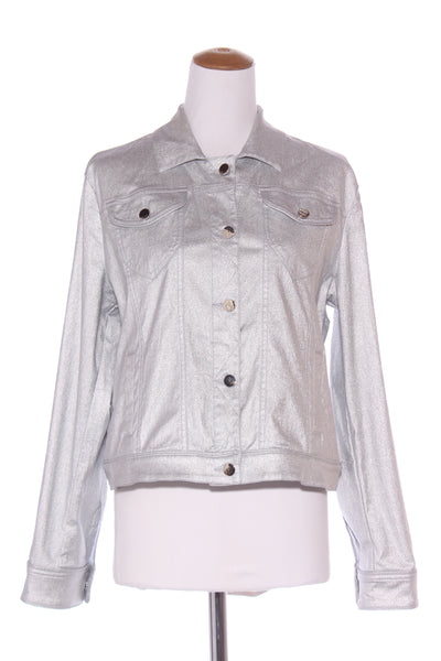 STELLA ROYAL (LN) Silver denim jacket! 16-18