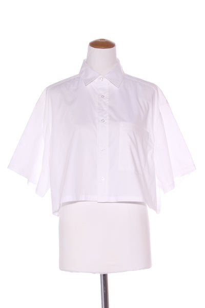 JAC AND MOOKI (LN) Boxy fit crop cotton shirt! 10-14