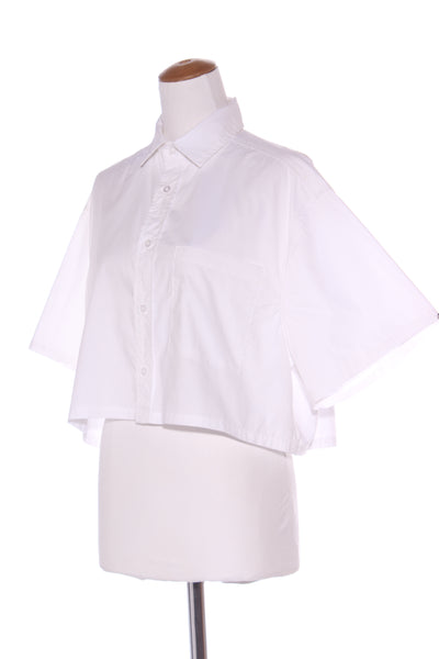 JAC AND MOOKI (LN) Boxy fit crop cotton shirt! 10-14