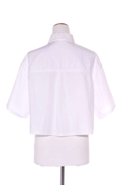JAC AND MOOKI (LN) Boxy fit crop cotton shirt! 10-14