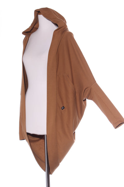 KILT (NZ) Hooded cocoon cardi - Tan! 8-16