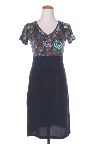 SCINTILLA (NZ) Peacock blue floral dress! 6-10
