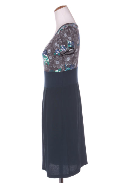 SCINTILLA (NZ) Peacock blue floral dress! 6-10