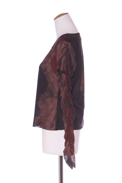 AMONG THE BRAVE - Ruched sleeve mesh top! 14