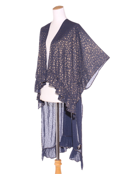 AUGUSTINE - Heart print ruffle trim kimono! 8-16