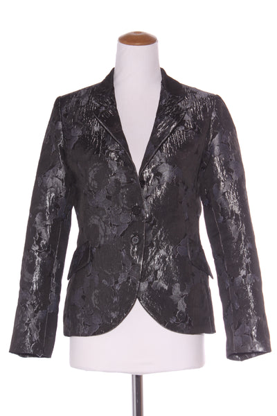 ATELIER By Repertoire (NZ) Graphite rose jacquard jacket! 8-10