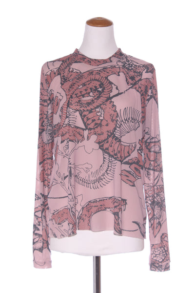NOM*D (NZ) Mesh top - Pink/grey bug comic print! 14-16