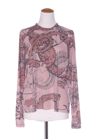 NOM*D (NZ) Mesh top - Pink/grey bug comic print! 14-16