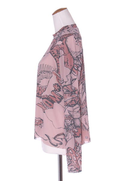 NOM*D (NZ) Mesh top - Pink/grey bug comic print! 14-16