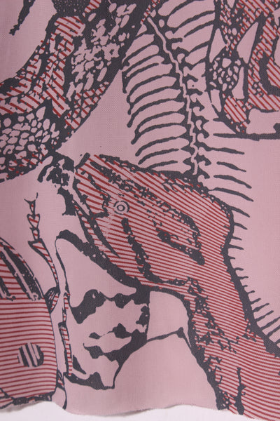 NOM*D (NZ) Mesh top - Pink/grey bug comic print! 14-16