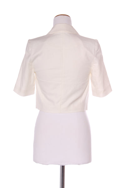 CABLE (AU) S/S crop linen/cotton twill jacket! 6-8