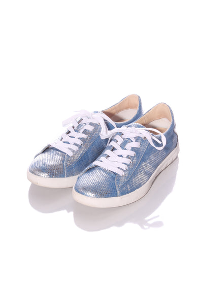 DIESEL - Metallic blue + silver sneakers! 39