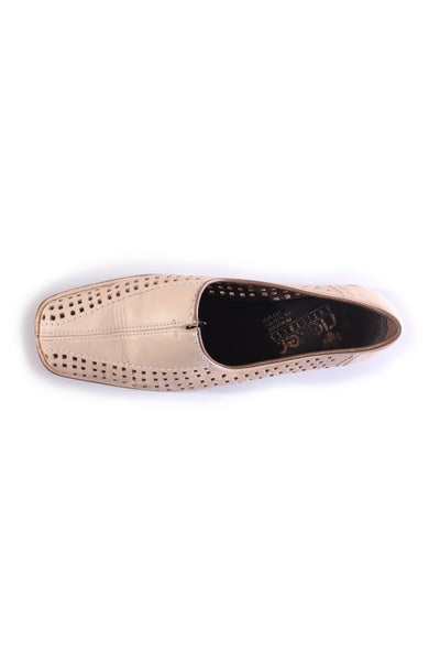 RIEKER - Perforated leather shoes - Creamy beige! 41