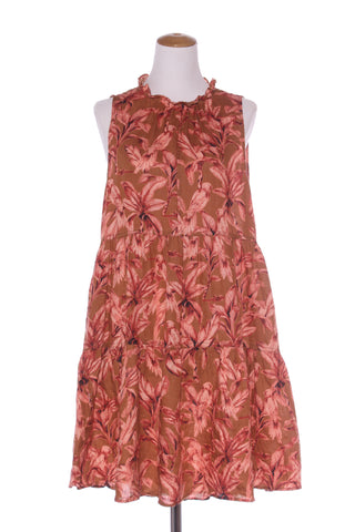 ZEST - Linen ruffle neck dress - Fauna print! 16