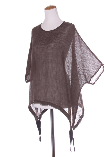 NES (NZ) Linen gauze relaxed fit top - Olive! 12-16