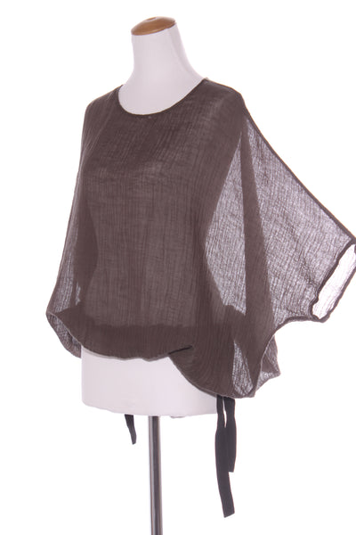 NES (NZ) Linen gauze relaxed fit top - Olive! 12-16