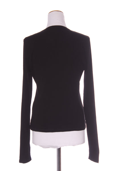 ASSEMBLY LABEL - Black rib knit top!