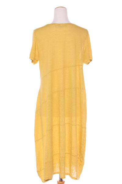 OBI (NZ) Yellow linen diagonal panel dress! 16-18
