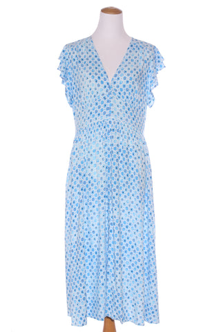 BOHO - Blue printed rayon midi dress! 14