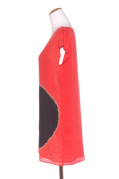 DECJUBA - Abstract print silk shift dress! 8