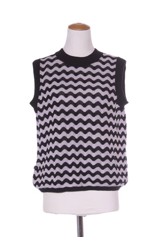THING THING - Squiggle knit vest - Lilac/black! 10-12