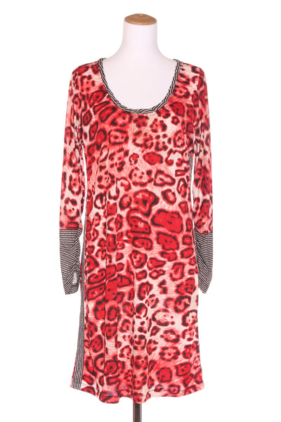@EMGIRL - Stripe contrast leopard print dress! 12