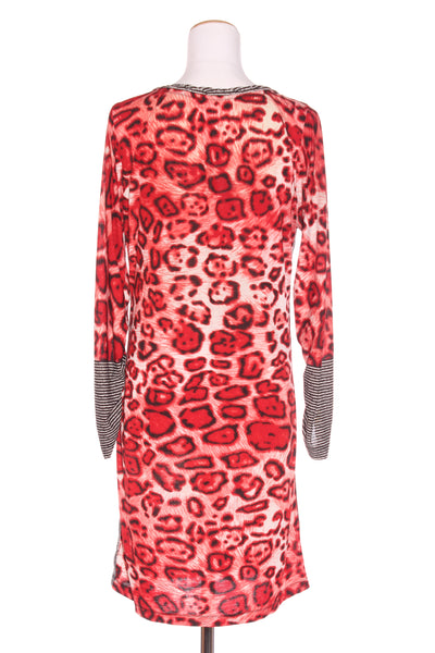 @EMGIRL - Stripe contrast leopard print dress! 12