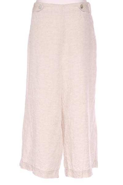 BLUE ILLUSION (LN) French linen waist tab culottes! 14-6