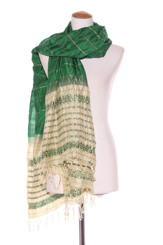 VINTAGE large Indian silk sari/shawl!