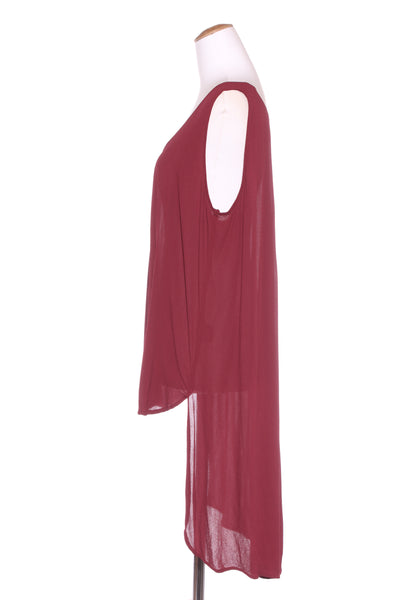 TCD (NZ) Drop hem layering top - Burgundy! 18-20