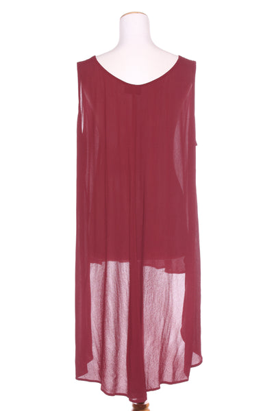 TCD (NZ) Drop hem layering top - Burgundy! 18-20