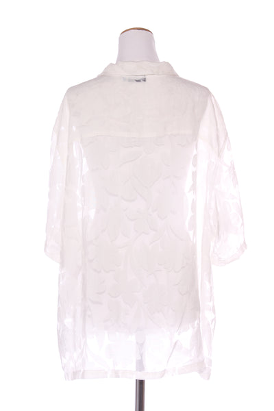 ASOS (LN) Floral burnout sheer S/S shirt! 18