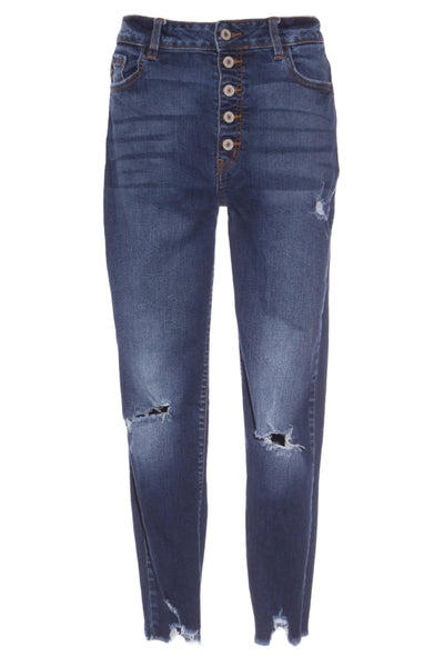 KANCAN - High waist raw hem jeans! 11/29