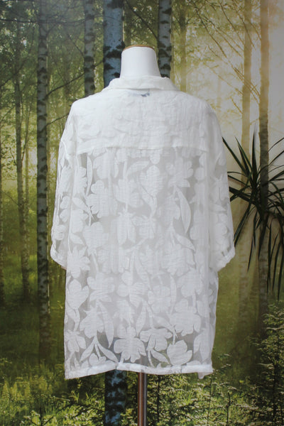 ASOS (LN) Floral burnout sheer S/S shirt! 18
