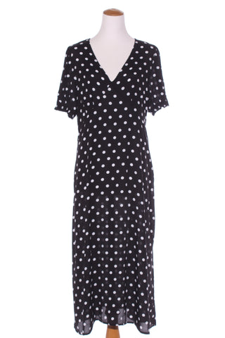 H&H (BN) 'V' neck spot print midi dress! 14