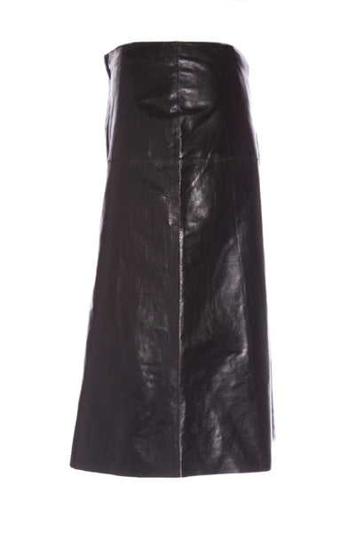 BANANA REPUBLIC (BN) Leather A-line skirt! 8