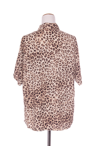 COTTON ON - Linen blend leopard s/s shirt! 8-12