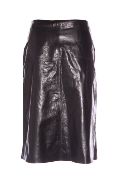 BANANA REPUBLIC (BN) Leather A-line skirt! 8