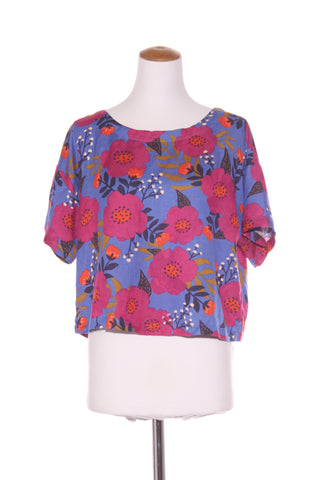 PRINCESS HIGHWAY - Linen blend floral crop top! 10-12