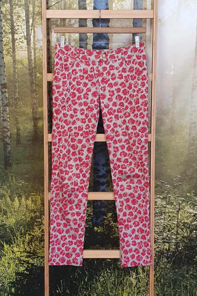 KATE SYLVESTER (NZ) Red leopard print pant! 8-10
