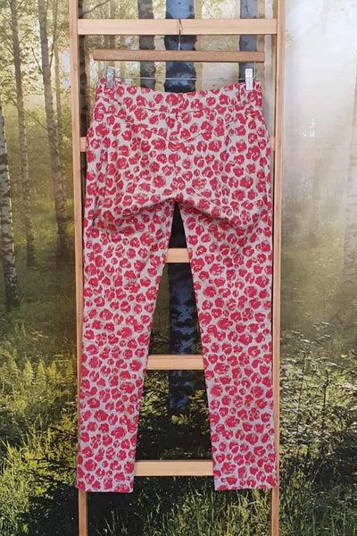 KATE SYLVESTER (NZ) Red leopard print pant! 8-10
