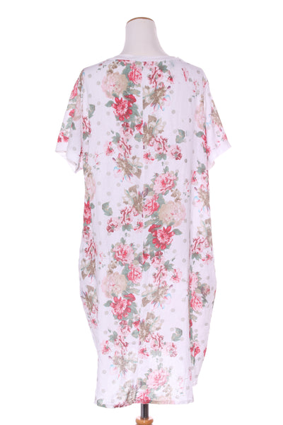 HELGA MAY (ITA) Linen floral print dress! 12-14