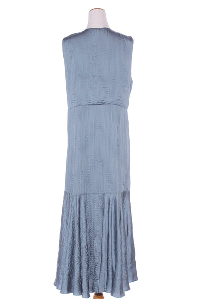 AMAYA - Textured satin ruffle maxi dress! 16