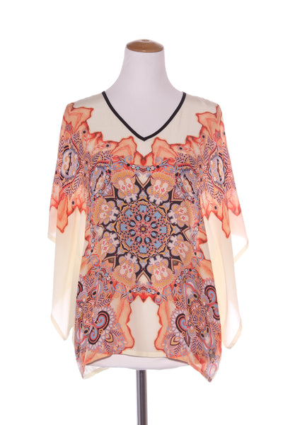 VERGE "Arizona" silk panel printed top! 8-12