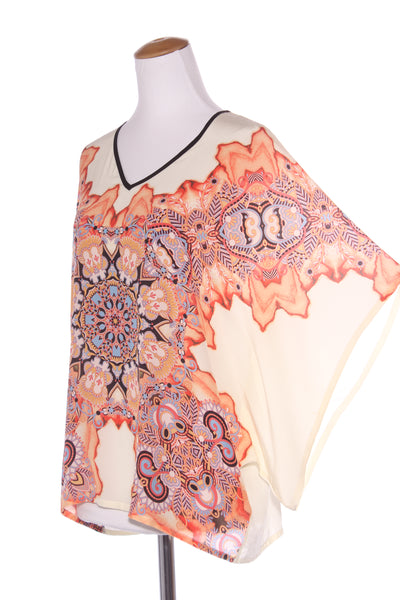 VERGE "Arizona" silk panel printed top! 8-12